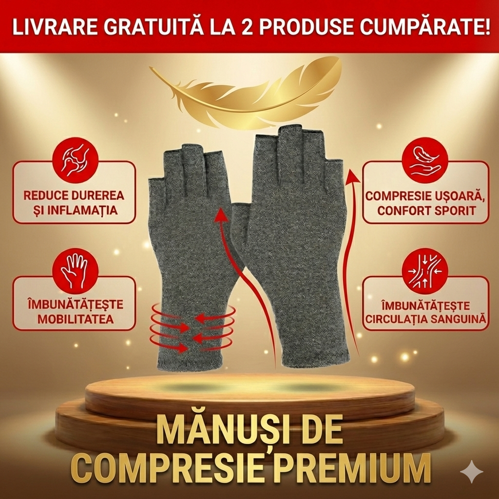 Eazzy Motion – Mănuși Terapeutice pentru Artrită, Reumatism și Mâini Reci