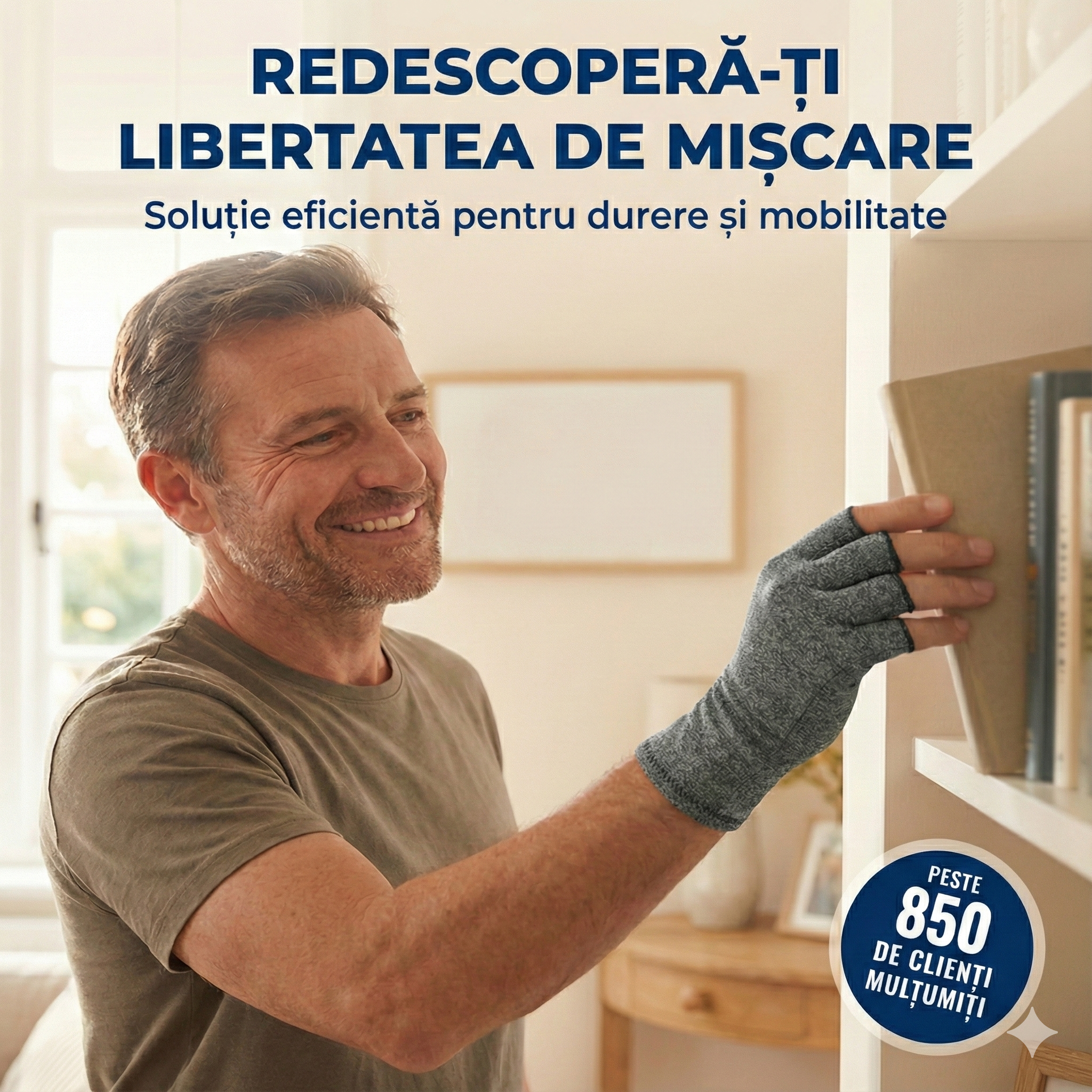 Eazzy Motion – Mănuși Terapeutice pentru Artrită, Reumatism și Mâini Reci