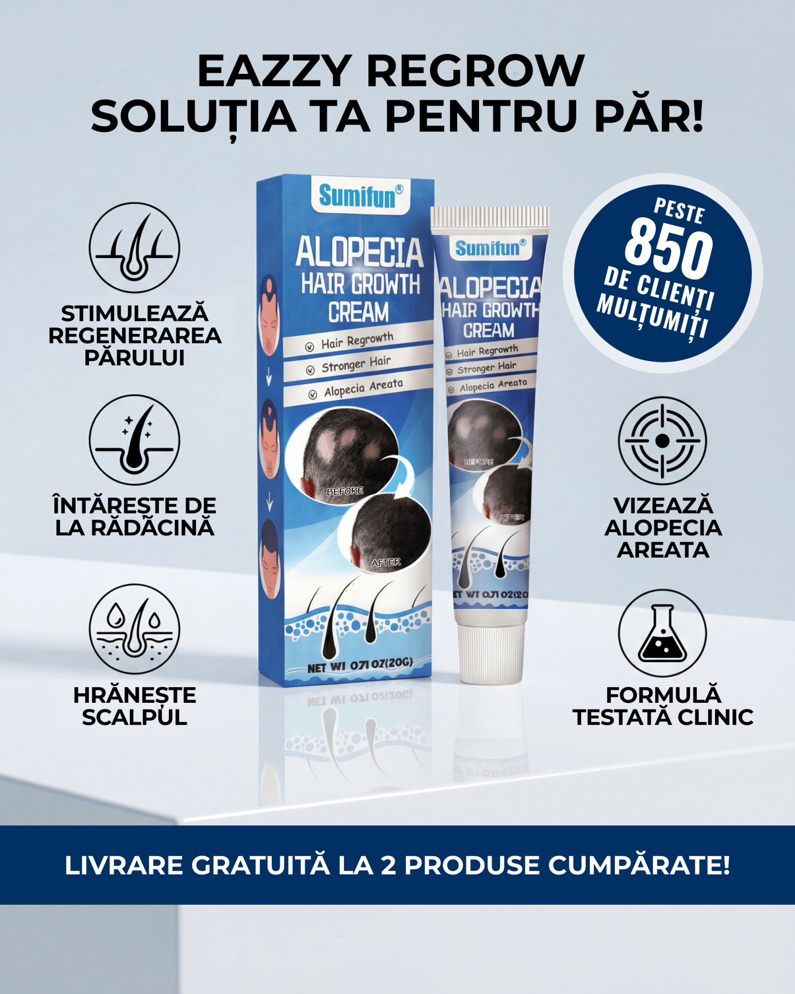 Eazzy Regrow – Tratament Intensiv pentru Densitate și Volum la Rădăcină - EAZZY