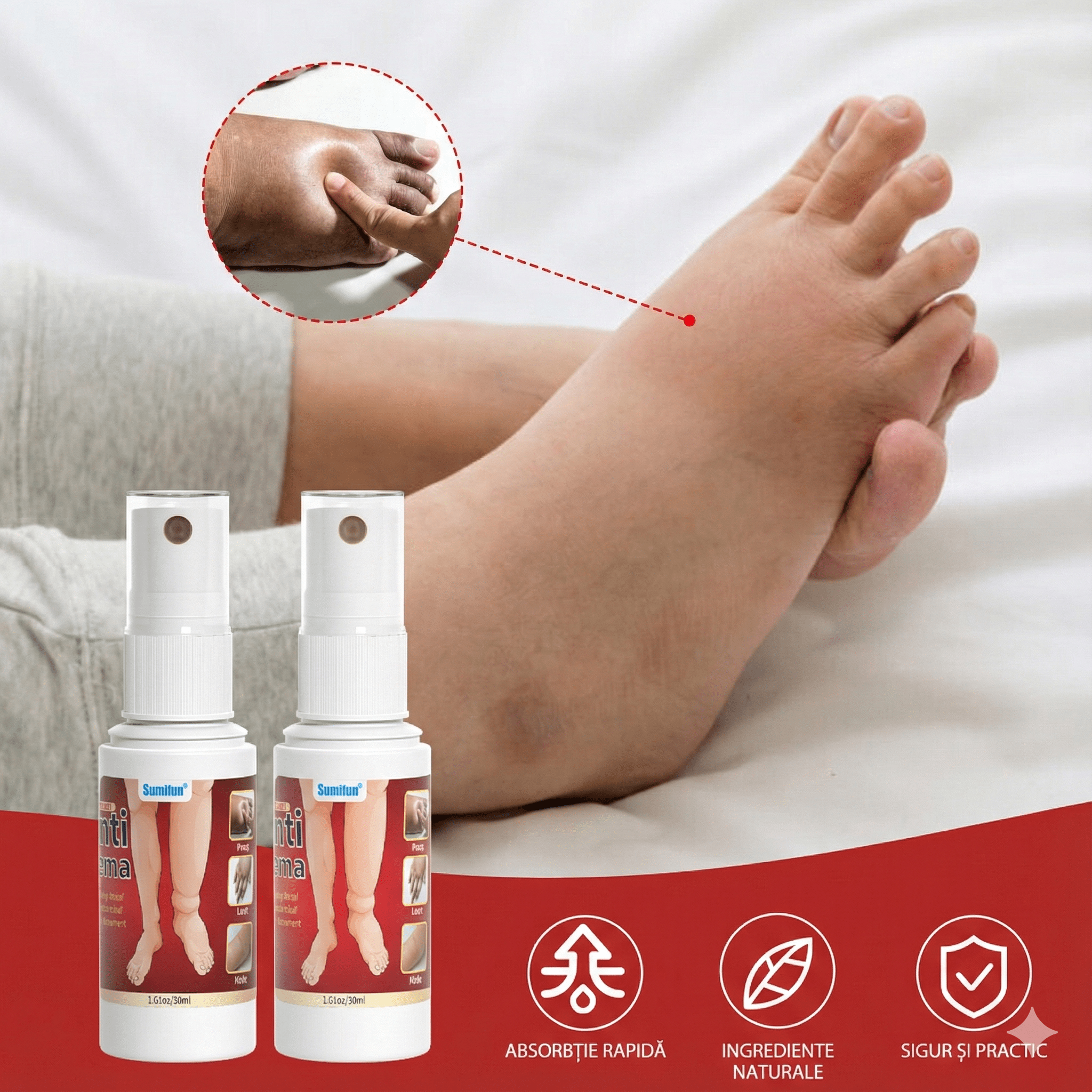 Eazzy Relief – Spray Concentrat pentru Drenaj Limfatic și Picioare Ușoare - EAZZY